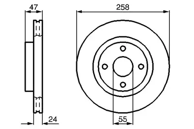 BOSCH 0986478989 Fren Dıskı Ön GM BJ1Y/33/25X