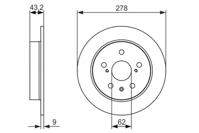 BOSCH 0986479047 Fren Dıskı Ön GM 71768089