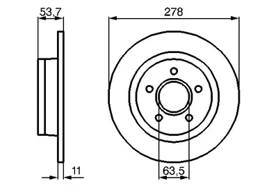 BOSCH 0986479070 Fren Dıskı Arka GM 2T14/2A315/BC