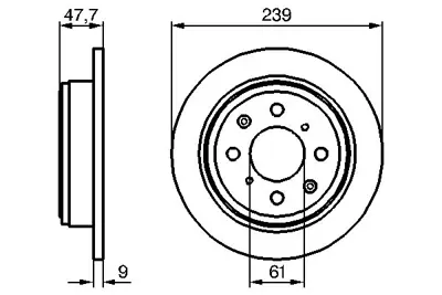 BOSCH 0986479101 Fren Dıskı Arka GM 42510/SR3/G00