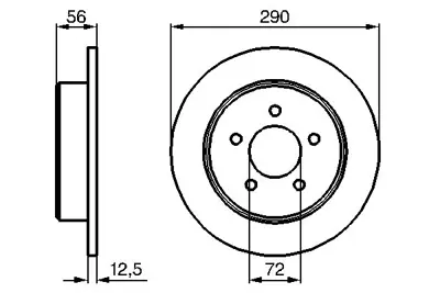 BOSCH 0986479102 Fren Dıskı Arka GM 51218/411AB