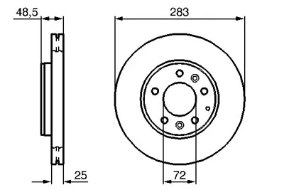 BOSCH 0986479132 Fren Dıskı Ön GM G26Y/33/25XA