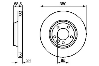 BOSCH 0986479249 Fren Dıskı Ön GM 7L8615301