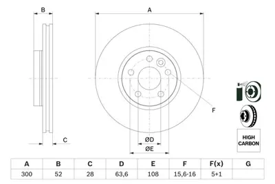 BOSCH 0986479261 Fren Dıskı Ön GM 7G91/1125/BA