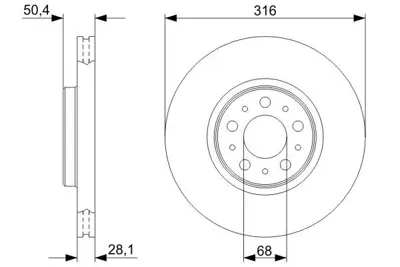 BOSCH 0986479322 Fren Dıskı Ön GM 30636074