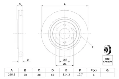 BOSCH 0986479356 Fren Dıskı Ön GM 40206/EB300