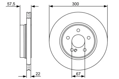 BOSCH 0986479411 Fren Dıskı Arka GM A2044230712