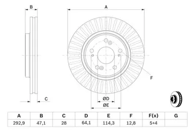 BOSCH 0986479456 Fren Dıskı Ön GM 45251/SWW/G01