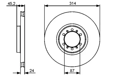 BOSCH 0986479469 Fren Dıskı Ön GM MB699716