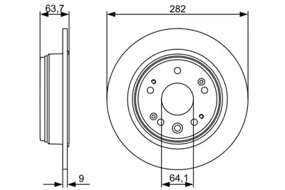 BOSCH 0986479505 Fren Dıskı Arka GM 42510/SCA/E00