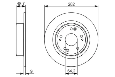 BOSCH 0986479738 Fren Dıskı Arka GM 42510/TA0/A00