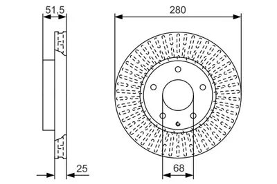 BOSCH 0986479C36 Fren Dıskı Ön GM BJS7/33/251A