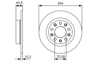 BOSCH 0986479C41 Fren Dıskı Arka GM 51806283