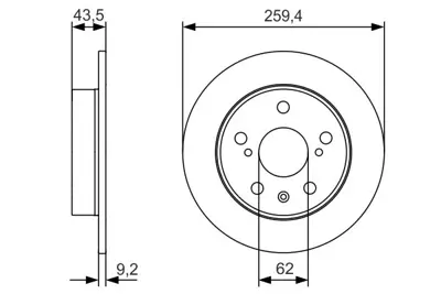 BOSCH 0986479C44 Fren Dıskı Arka GM 55611/61M00