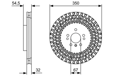 BOSCH 0986479D09 Fren Dıskı Ön GM A1664211012