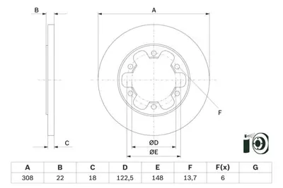 BOSCH 0986479D43 Fren Dıskı Arka GM BK31/2A315/BD