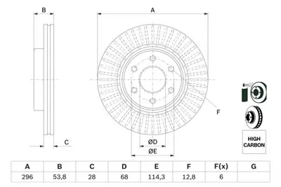 BOSCH 0986479E35 Fren Dıskı Ön GM 40206/4KJ1B