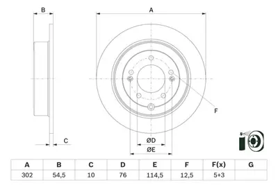 BOSCH 0986479E45 Fren Dıskı Arka GM 58411D7000