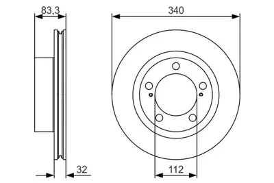 BOSCH 0986479R29 Fren Dıskı Ön GM 43512/60180