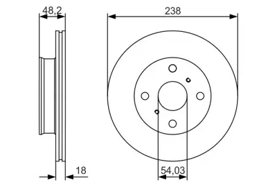 BOSCH 0986479R75 Fren Dıskı Ön GM 43512/12330