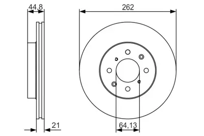 BOSCH 0986479R80 Fren Dıskı Ön GM 45251/SK7/J00