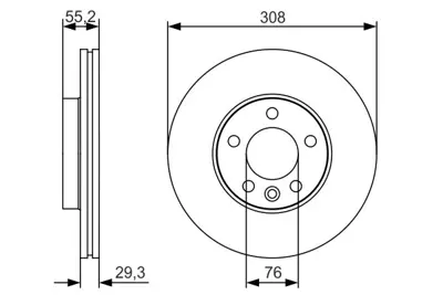 BOSCH 0986479R84 Fren Dıskı Ön GM 7H0615301D