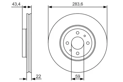 BOSCH 0986479S01 Fren Dıskı Ön GM 46455892