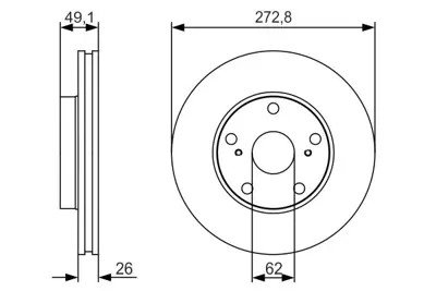 BOSCH 0986479S16 Fren Dıskı Ön GM 43512/12690