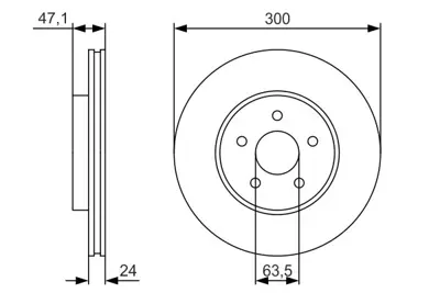 BOSCH 0986479S48 Fren Dıskı Ön GM 7S7J/1125/BB