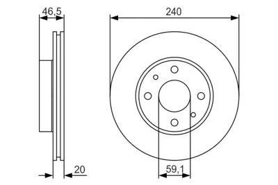 BOSCH 0986479S74 Fren Dıskı Ön GM 46419204