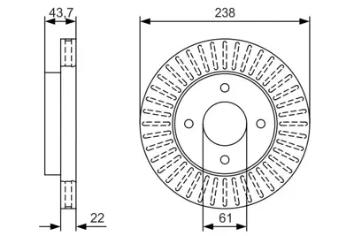 BOSCH 0986479T42 Fren Dıskı Ön GM 40206/AX000