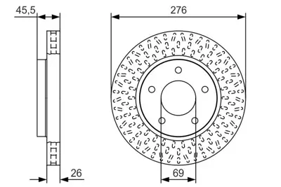 BOSCH 0986479U40 Fren Dıskı Ön GM 05105/513AA