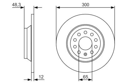 BOSCH 0986479V01 Fren Dıskı Arka GM 3Q0615601