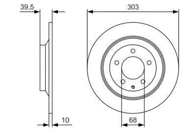 BOSCH 0986479V04 Fren Dıskı Arka GM K011/26/251C