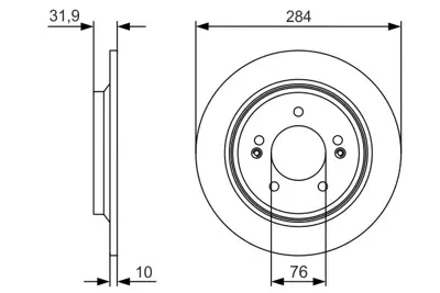 BOSCH 0986479V09 Fren Dıskı Ön GM 58411G2700