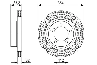 BOSCH 0986479V50 Fren Dıskı Ön GM 43512/0C020