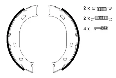 BOSCH 0986487610 El Fren Balatası GM A0024205820