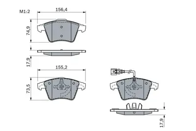 BOSCH 0986494107 Fren Balatası Ön GM 7H0698151