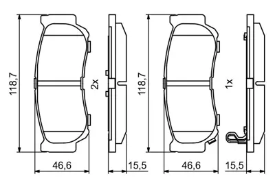 BOSCH 0986494230 Fren Balatası Arka GM 583022BA20