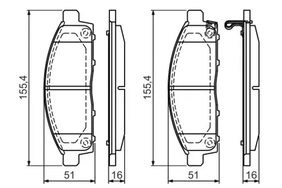 BOSCH 0986494268 Fren Balatası Ön GM 4605A284