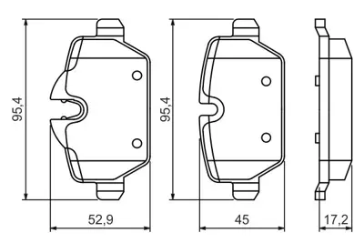 BOSCH 0986494461 Fren Balatası Arka GM 34216788183