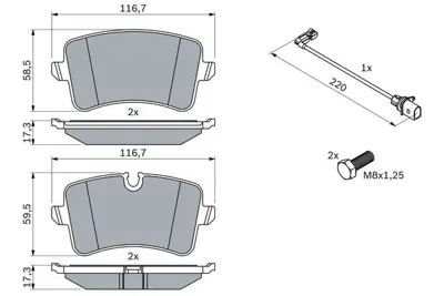 BOSCH 0986494488 Fren Balatası Arka GM 4H0698451D