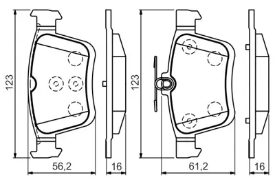 BOSCH 0986494659 Fren Balatası Arka GM 8V0698451