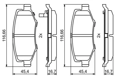 BOSCH 0986494706 Fren Balatası Ön GM 68003776AA