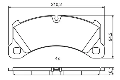 BOSCH 0986494757 Fren Balatası Ön GM 7P0698151C