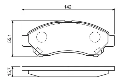 BOSCH 0986494936 Fren Balatası Ön GM 55810/61M01