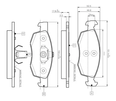 GOODYEAR 101143 Fren Balatası Ön GM 55170904