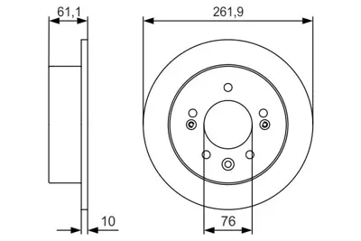 BOSCH 0986479R09 Fren Dıskı Arka GM 584112H300, GM 584113S000, GM K584113S000, GM 5841139300, GM 5841139600, GM 5841136300, GM 584113K300, GM 5841139600AT, GM 584110A000, GM S5841139600