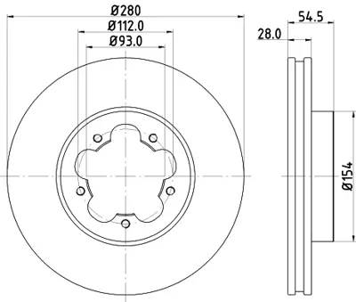 APETECH AD2819 DİSK FREN AYNASI ÖN AD2819 TRANSİT TOURNEO 2.3-16V (06-) 130PS