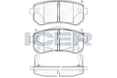 APETECH AP3446 DİSK BALATA ARKA AP3446 ACCENT-III ERA 1.4 1.5 CRDI CEED İ20 1.6 SPORTAGE